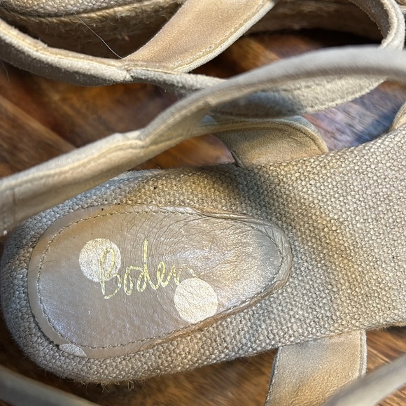 BODEN - espadrilles wedge sandals suede cream size 40 bohemian - Picture 12 of 13